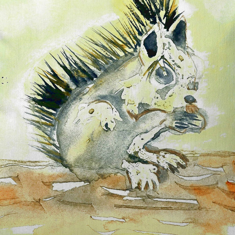 Housse et insert de coussin carré extérieur Baby Squirrel, 22 po x 22 po
