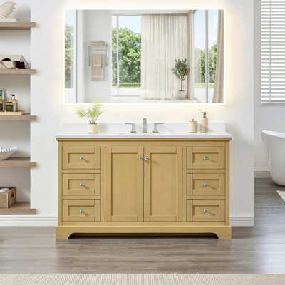 Meuble-lavabo sur pied simple avec plateau Avery