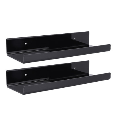 Ensemble de 2 tablettes murales verticales suspendues en acrylique 12 pouces pour plantes d'intérieur de jardin