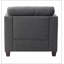 Fauteuil en lin gris clair avec garniture cloutée