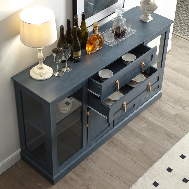 Buffet moderne 58,2 po, Bleu décent