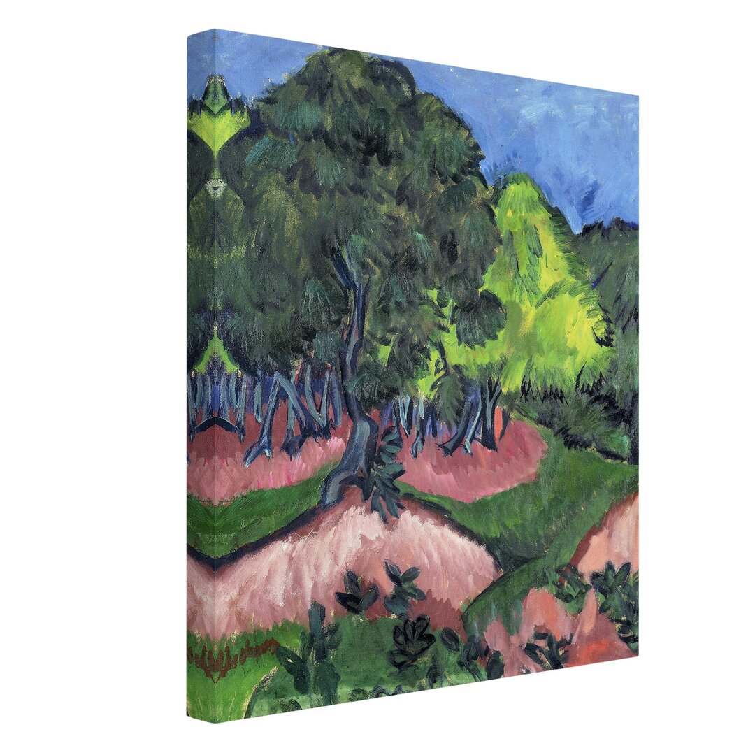 Leinwandbild Landschaft mit Kastanienbaum von Ernst Ludwig Kirchner