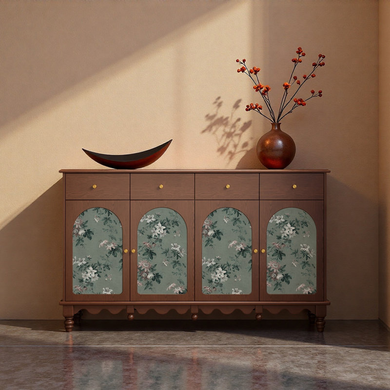 Armoire d'entrée en bois massif avec tiroirs