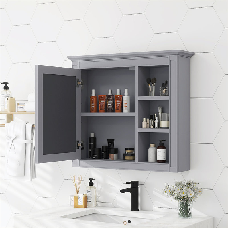 Rangement pour salle de bain Olles, Gris