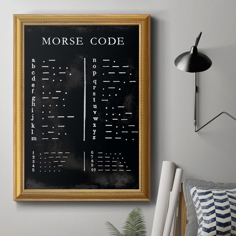 " Morse Code Chart ", 20" H x 16" W