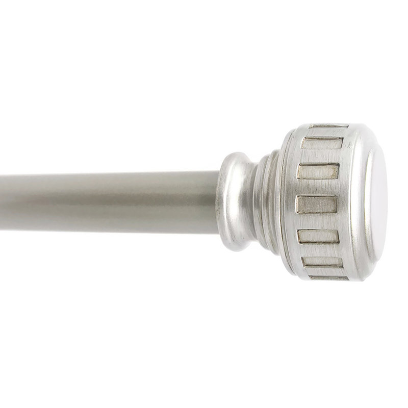 Tringle à rideaux simple réglable 1 po Tulare, H 1 po x l 48 po x P 1 po, Étain