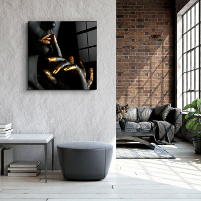Superbe peinture décorative en verre trempé de 31,5 po x 31,5 po | 100% verre trempé, épaisseur: 0,16 pouce | Imprimé UV pour des couleurs éclatantes et une durabilité | Décoration murale parfaite pour le salon, la chambre à coucher ou le bureau, design élégant et moderne