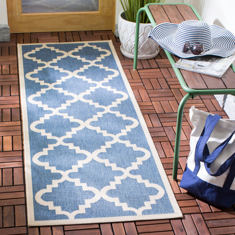 Herefordshire Performance Geometric Indoor/Outdoor Area Rug, Runner 2'3" x 6'7"