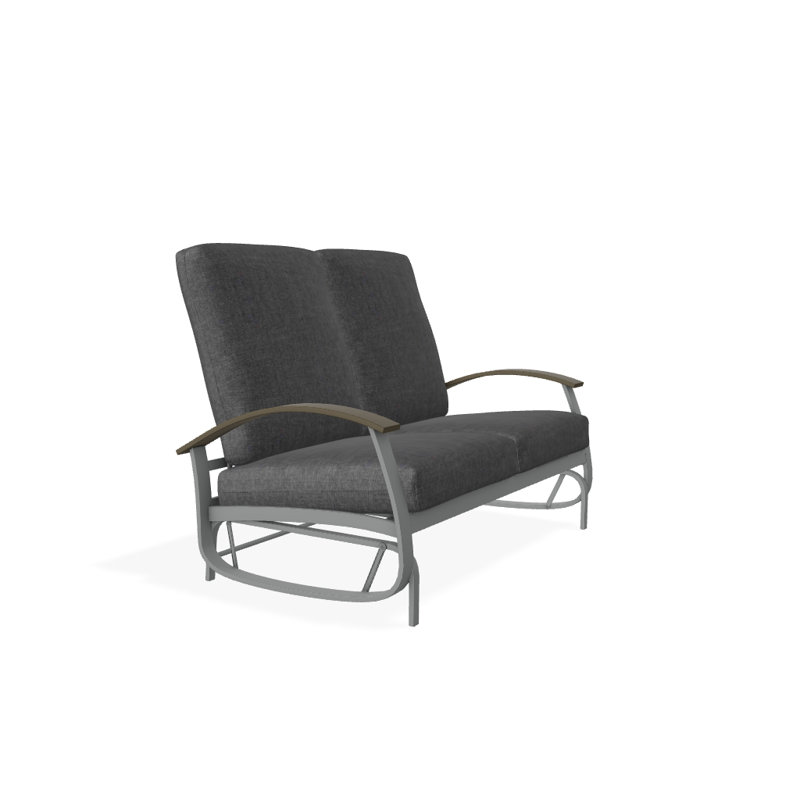 Banc oscillant avec coussins Askar, Graphite texturé, Tissage uni ardoise coulée Sunbrella®, Beachwood P40