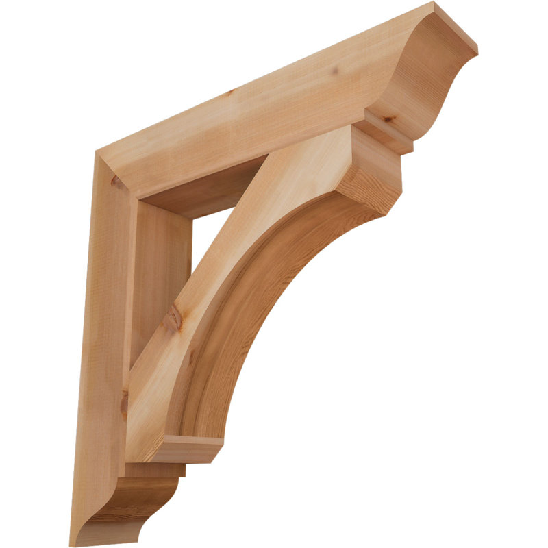 Support en bois rustique traditionnel BKTLEC01, Cèdre rouge de l'Ouest (lisse), H 32 po x l 5,5 po x P 32 po