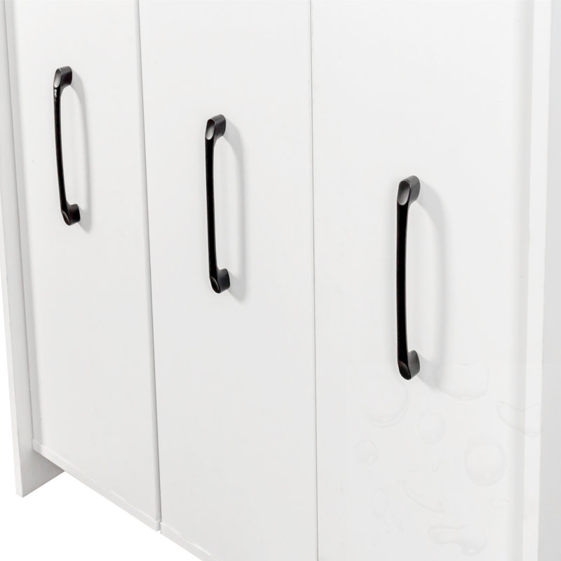 Armoire de rangement de bureau à 3 niveaux avec rangement coulissant et roulettes