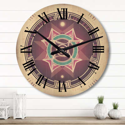 Horloge murale moderne en bois Heal