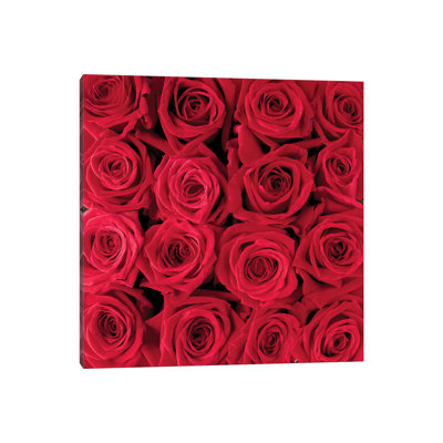 Red Rose Creation by Creatief Met Bloemen - Wrapped Canvas Print