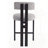 Stylish Round Stools with  Upholstered Seat & Black Metal Frame-376628134