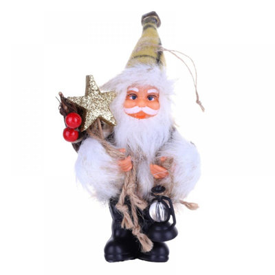 Ornements de père Noël en peluche