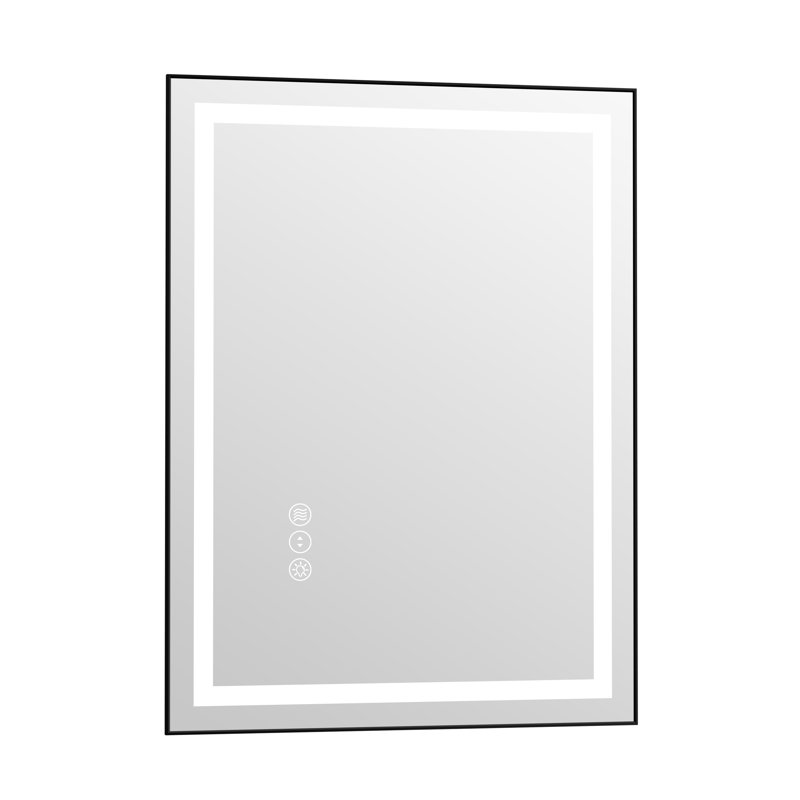 Miroir de salle de bain / meuble-lavabo en verre trempé avec DEL , 24 po x 32 po
