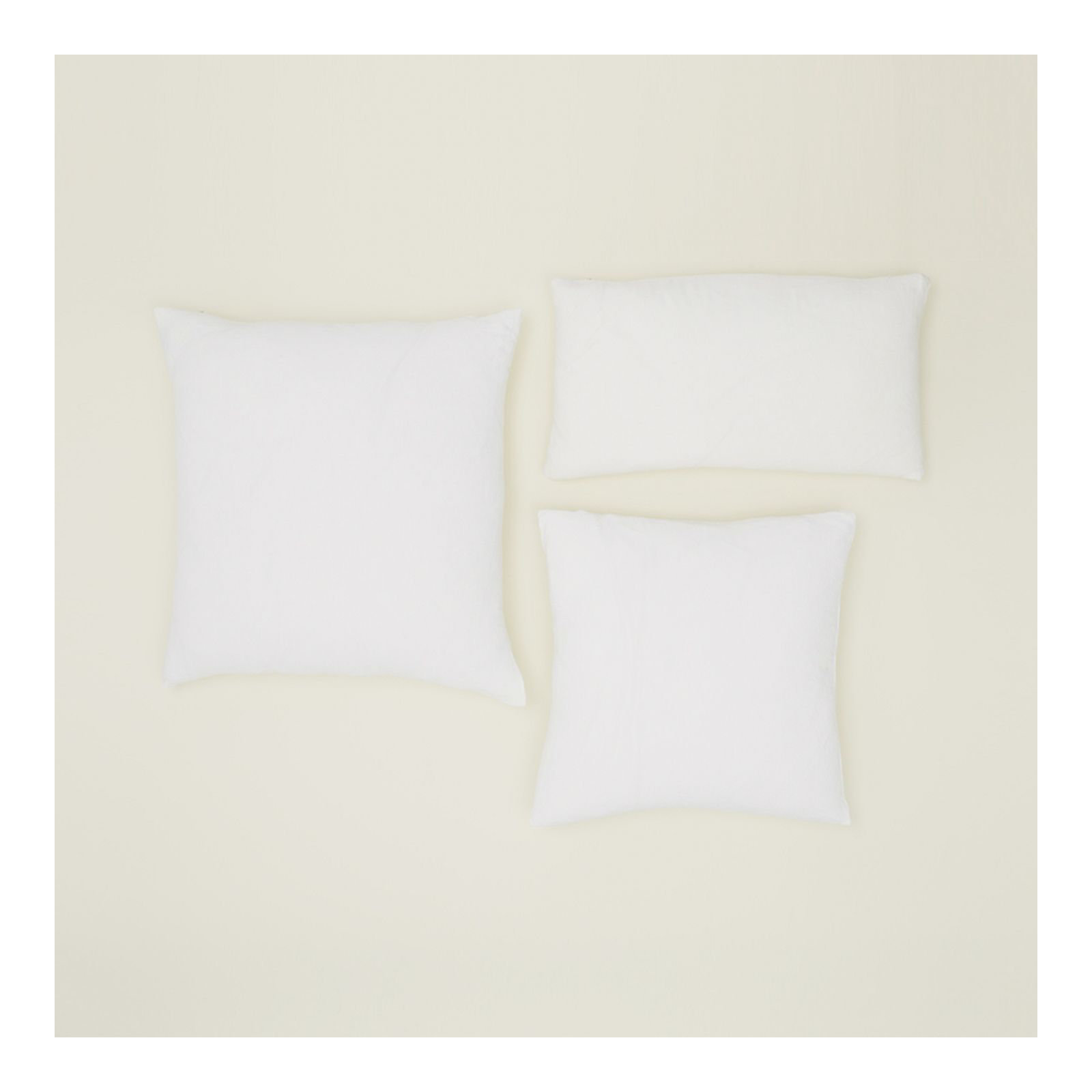 Simple Embroidered Linen Throw Pillow, White, Square 18"