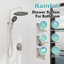 Système de douche mural rond de 10 po avec valve brute 2 en 1 incluse GT