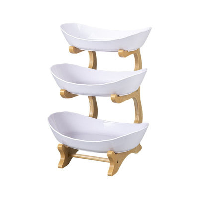 Fruit tray bracket 3 Tier Countertop Fruit Basket Organizer Fruit Basket With Stand Tiered Fruit Bowl For Kitchen Countertop