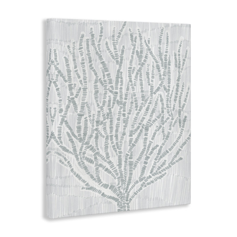 Art mural sur toile croquis de brins de corail par Jetty Home, LLC, H 40 po x l 30 po