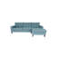 Canapés modulaires en L bleus pour le salon, canapés modulaires modernes pour les chambres à coucher, appartement avec structure en bois massif (polyester et nylon)-234541793