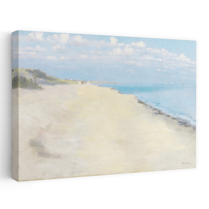 Bord de l'eau, art côtier abstrait, H 32 po x l 48 po