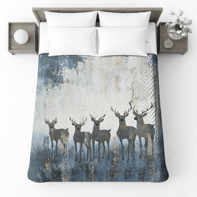 Couvre-lit matelassé Deer, Double