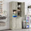 Grande armoire de rangement avec tablettes réglables-2077523369