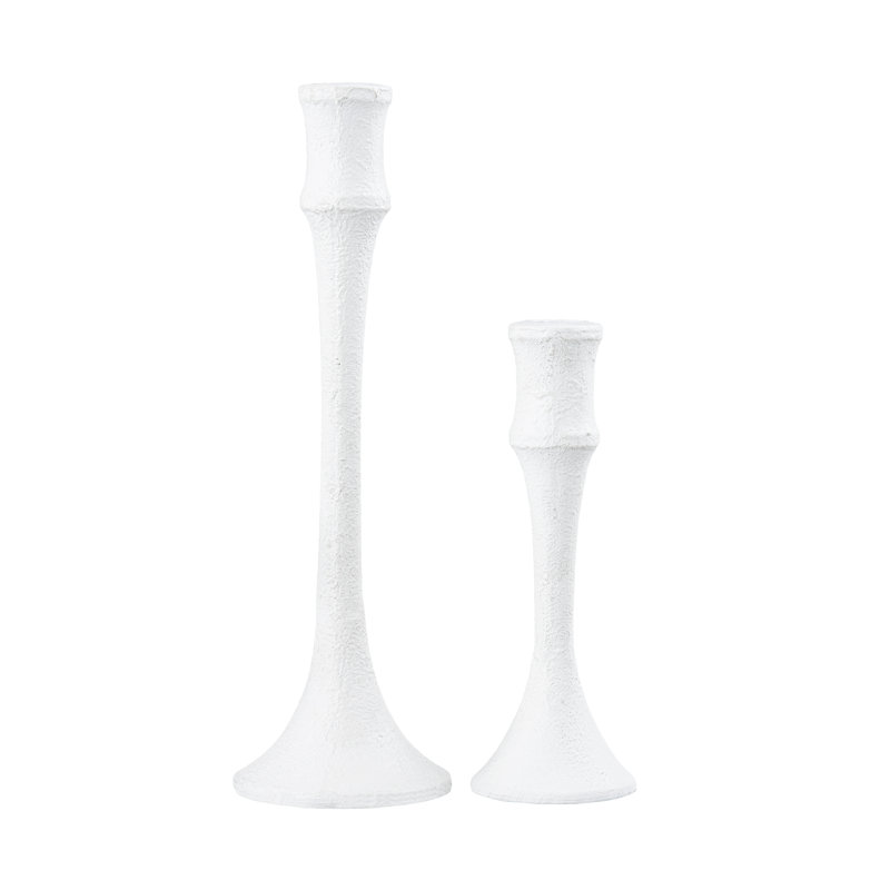 Ensemble de 2 bougeoirs Miro - blanc