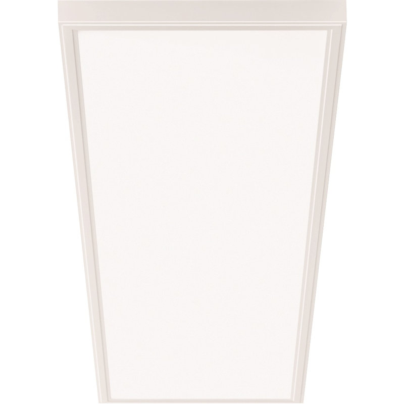 White Aluminum Rectangular LED Flush Mount Ceiling Light