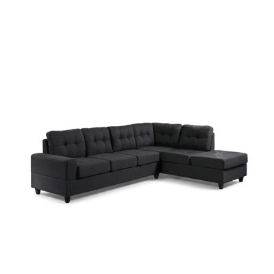 Modern Upholstered Sectional Sofa With Reversible Chaise, Large Seating, Supportive Foam Cushions, Durable Fabric, Living Room Furniture Couch For Home & Apartment