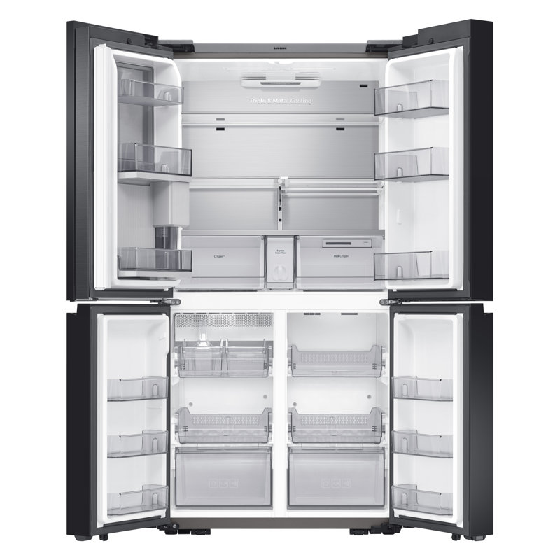 Samsung Bespoke Flex 36" Counter Depth French Door 22.8 cu. ft. Smart Refrigerator with Custom Panels Included, Matte Black