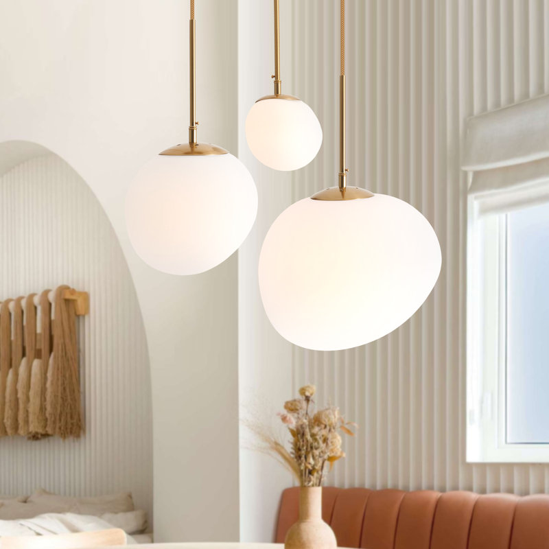 Luminaire suspendu blanc à 3 lumières Sabion