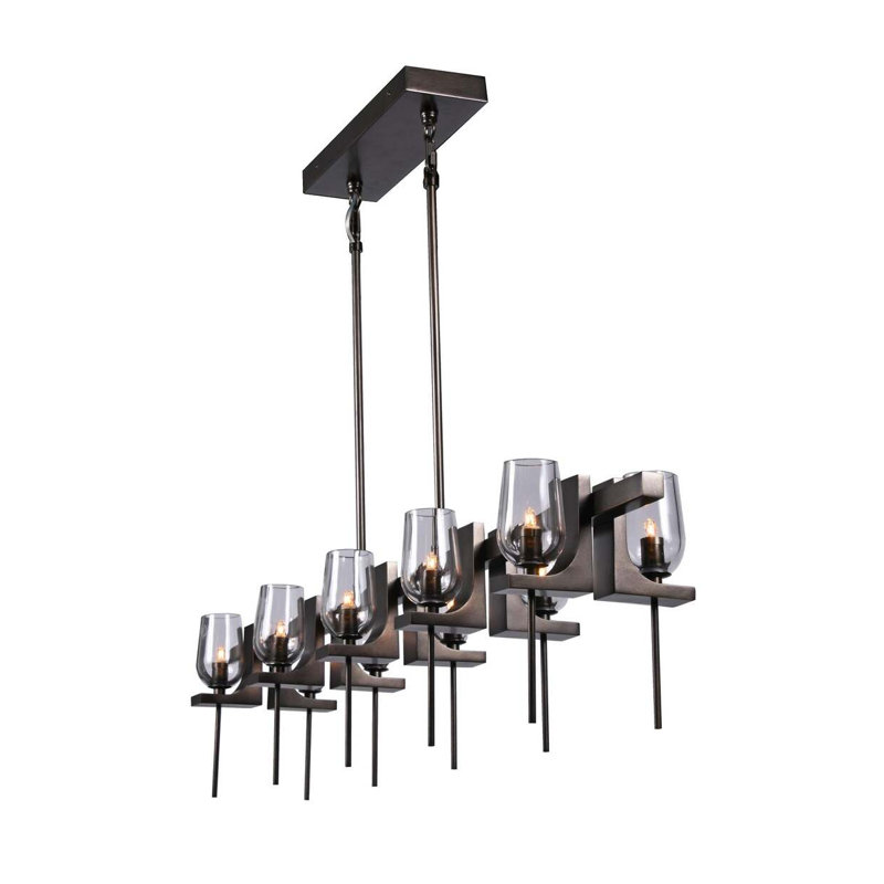 Tenon 10 - Light Pendant, Crystal, Oil-Rubbed Bronze