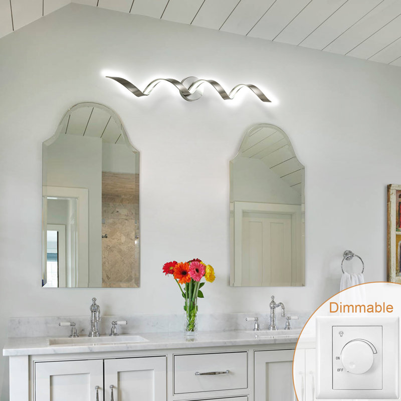 Dimmable Vanity Light, Silver