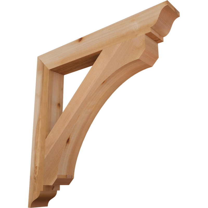 Support en bois rustique traditionnel BKTLEC01, Cèdre rouge de l'Ouest (lisse), H 30 po x l 3,5 po x P 30 po