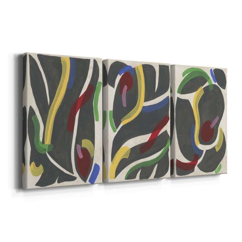 Canasta II  -Custom Wrapped Gallery Canvas - 3 Pieces, 48" H x 96" W