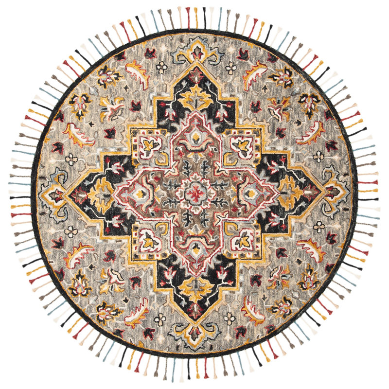 Vahakn Hand Tufted Wool Oriental Rug, Round 3'