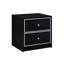 2 Table de chevet gracieuse en noir et argent