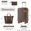 Ensembles de valises 3 pièces, valises de transport en plastique rigide à roulettes 22 po x 14 po x 9 po, approuvées par les compagnies aériennes, 20 pouces