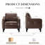 Mid-Century Modern Accent Chair, PU Leather, Solid Wood Frame With Foam Cushions-1139074470-1139489048