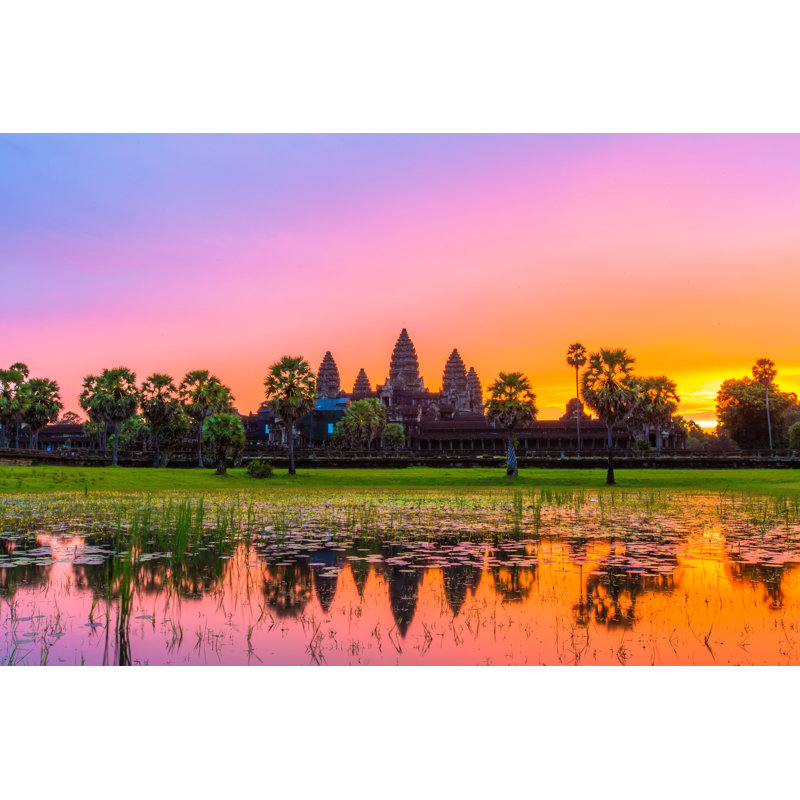 Nadaleigh Angkor Wat devant Sunrice, Cambodge sur toile par Iceonion_Th photographie, H 24 po x l 36 po x P 1,25 po