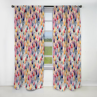 Colourful Ikat Whimsical Dreams - Ikat Curtain - Blackout Ikat Curtain - 1 Panels