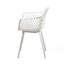 Chaise coquelicot pour patio d'extérieur - Blanc, polypropylène, étable et mobilier de style contemporain-1045395796