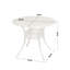 Round Metal Outdoor Bistro Table With Umbrella Hole , 90cm cm W 90cm cm D