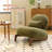 Cute Accent Chair With Solid Wood Legs, Velvet Living Room Chair With Soft Cushion, Cozy Bedroom Chair, Comfy Armless Reading Chair For Apartment, Waiting Room, Balcony (Green)-140823976