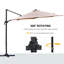 Breelan 292cm Lighted Cantilever Parasol-1173413163