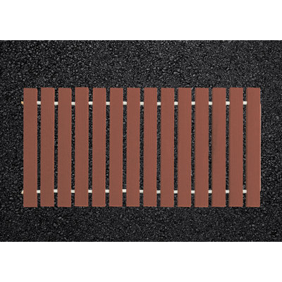 36'' W Wood Interlocking Deck Tile