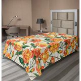 Ambesonne Orient Top Flat Sheet Mosaic Motifs