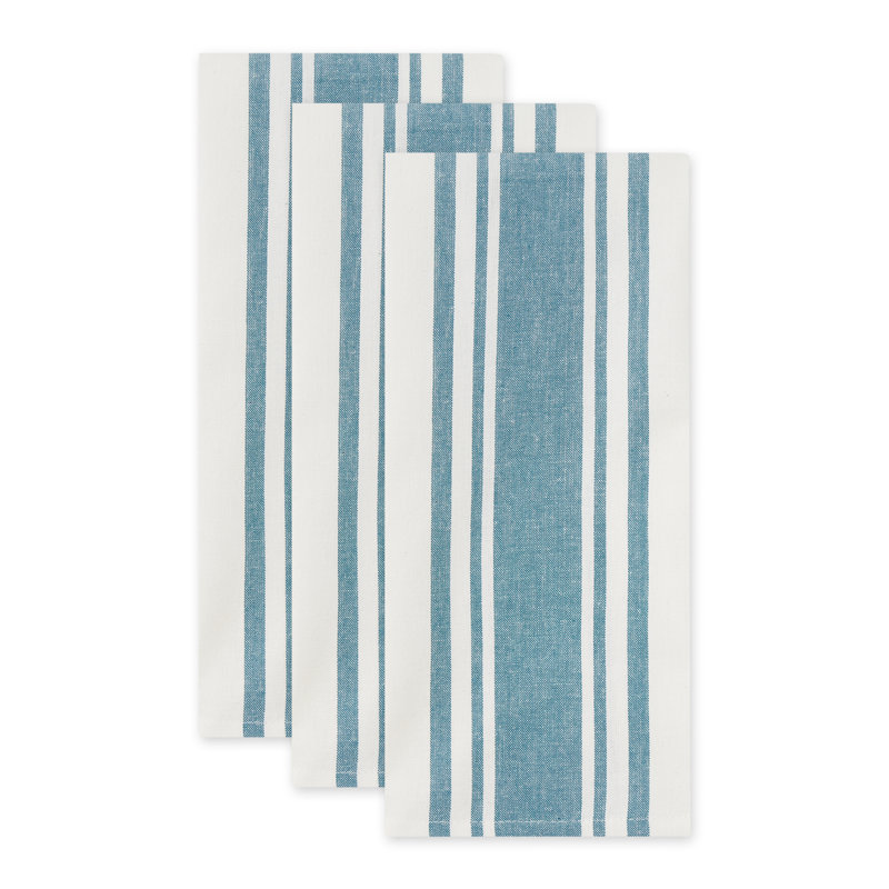 Ensemble de linge à vaisselle, Bleu / blanc